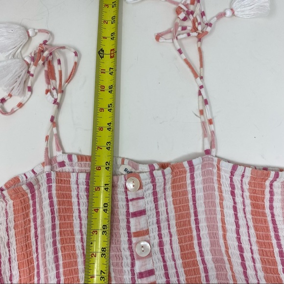 Roller Rabbit East Hampton Kirsten Midi Dress Striped Coral Pink Large - Picture 9 of 10